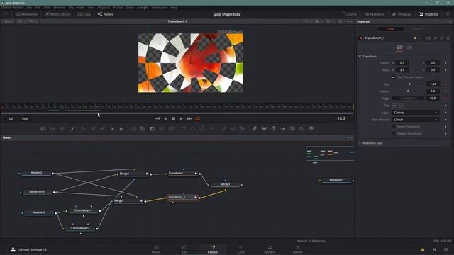 Как в DaVinci Resolve Fusion сделать переход. Урок Fusion tutorial Split transition