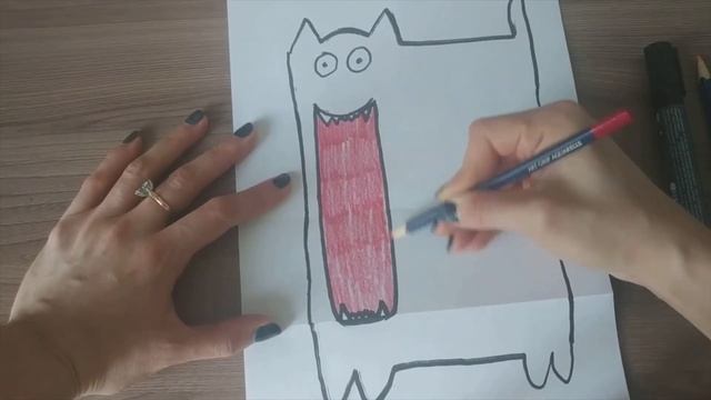 Поделки из бумаги для детей: котик зевает зубастики