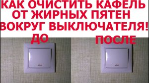 Как очистить стенку от жирных пятен вокруг выключателя света!!!.