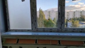 Тёплое остекление Rehau в Москве. Остекление балкона в Тушино. Вынос подоконника под остекление.