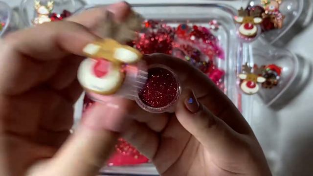 Red Christmas w CLAY🎅🏼|Mixing Red Make-up,Glitter,Beads into clear slime|Satisfying Slime Videos❤️ смотреть онлайн