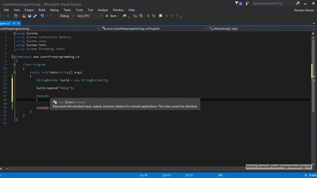 13- StringBuilder in c# in Urdu and Hindi смотреть онлайн