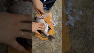 Нож "Рыбацкий" из Х12МФ при разделке рыбы - Окские ножи