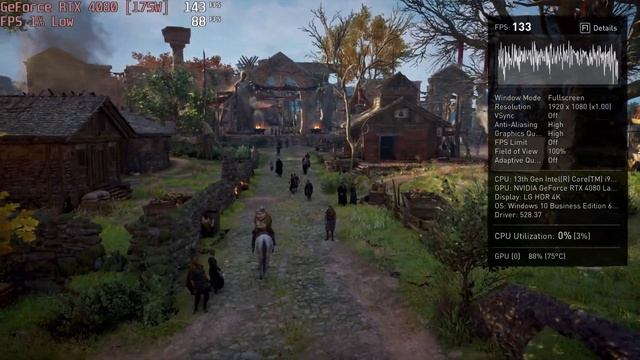 ? NVIDIA GeForce RTX 4080 [Laptop, 175W] - AC: Valhalla gameplay benchmarks (1080p) смотреть онлайн