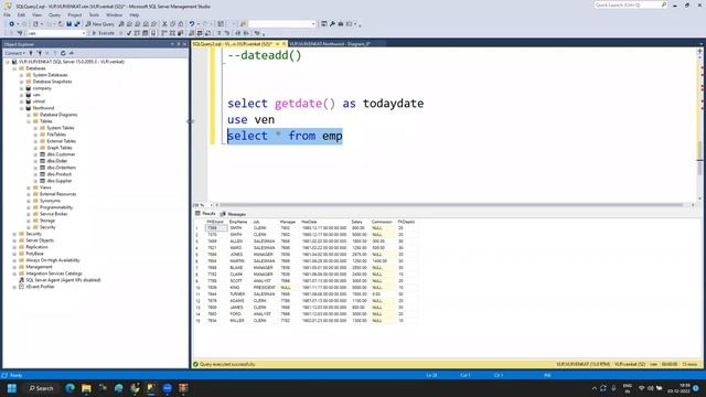 Ms Sql Class 10  Dec03 2022 Date Functions | SQL Training Videos Telugu | SQL Tutorials