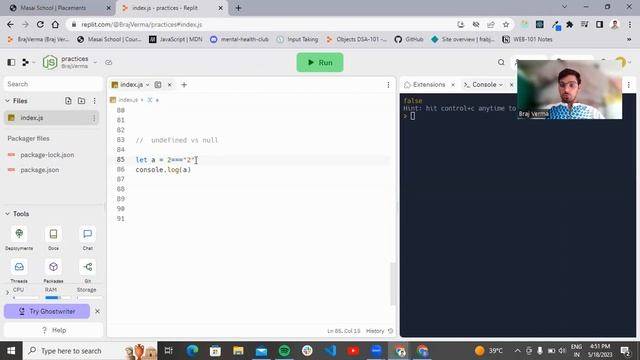 operators comparison Javascript questions  | full stack software developer  #codermasaiwala
