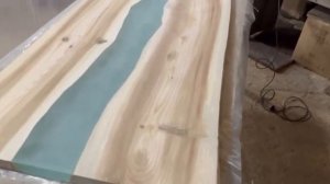 Стол-Река из сосны! Декор слэбов. Смола ОКЕАН ЭКСТРА