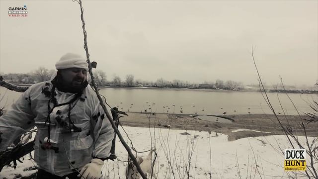 Охота на Уток.Зимой с чучелами.Стаи по 300 уток! смотреть онлайн