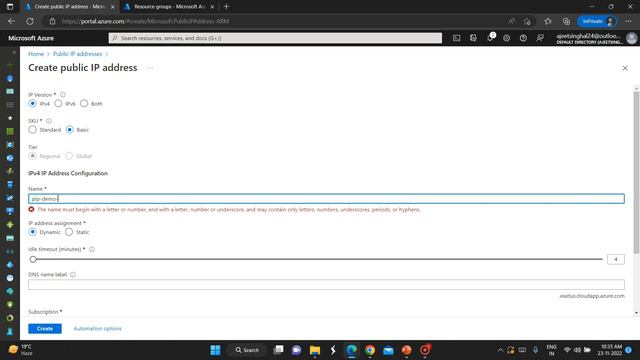 Azure Public IP Address смотреть онлайн