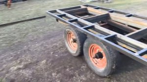 Настройка плуга и двухосный прицеп  своими руками