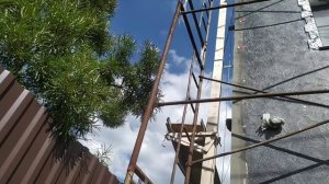 Бюджетные строительные леса .Фасадные строительные леса , под управлением одного человека .