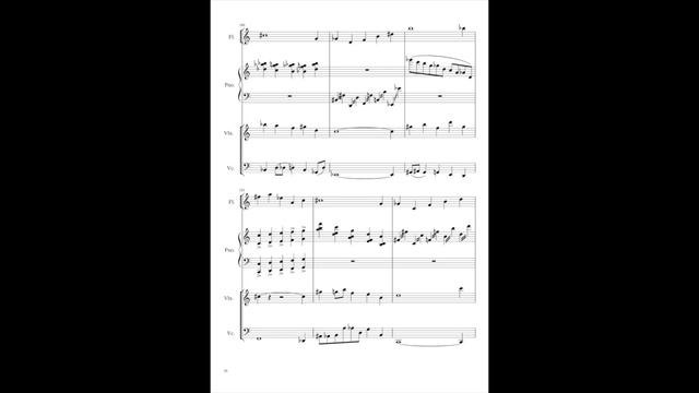 セントラルパ吉田Marble Gate楽譜　現代音楽風　4重奏 MuseScore 2  A.O.M.  Limiter G2  flute violin cello piano music