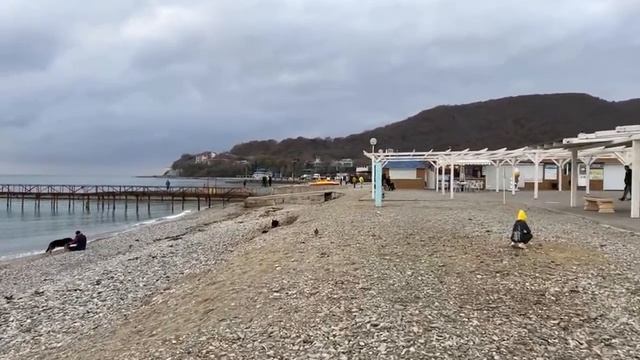 АРХИПО-ОСИПОВКА осенью. НАБЕРЕЖНАЯ, пляжи, море. НОЯБРЬ 2021