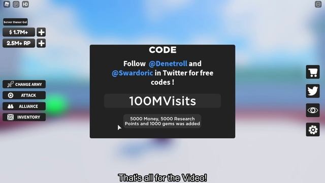 NEW CODE for 1000 GEMS in NOOB ARMY TYCOON! [ROBLOX] смотреть онлайн
