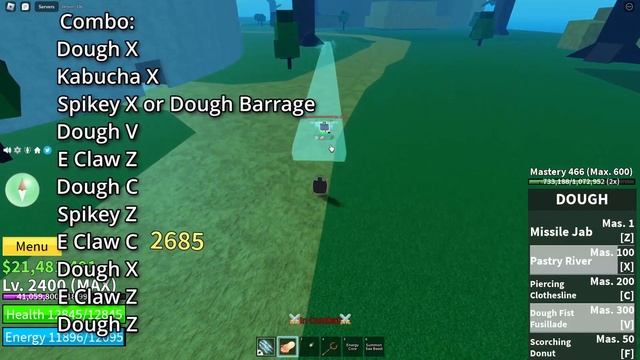 This DOUGH AWAKEN Combo ONE SHOTS Fishman RACE... | Bounty Hunting (Blox Fruits)