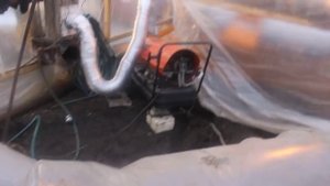 Калорифер от Радика Лутфуллина в пленочной теплице 300 кв м