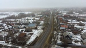 село Ленино Пензенского района Пензенской области аэросъемка зимой