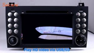 2 Din Radio 2000-2011 Mercedes BENZ SLK Class SLK280 DVD GPS Navigation Player Support 3G 4G WIFI