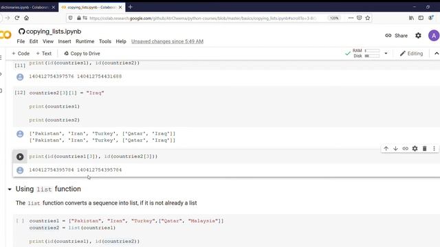 deep and shallow copy in python | Python for beginners | Python in Urdu/Hindi | Lesson 5