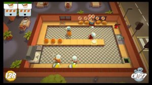 Overcooked: 3 Stars Level 1-1 (4 Players Co-op)