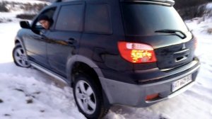 Mitsubishi Outlander бездорожье, снег, диагональ, 4 на 4, крутизна