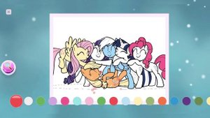 Раскраска Милая Пони. ВСЕ ПОНИ вместе в раскраске. My Little Pony. Обзор игр для детей