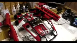 Красная деревяшка Аквапринт под дерево