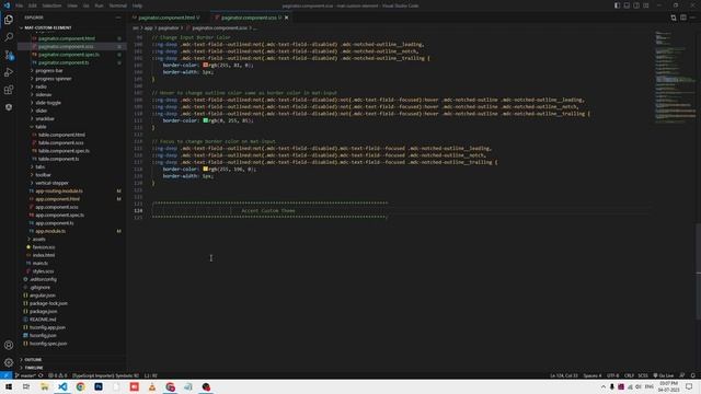 41) Mat Paginator (primary, accent, warn theme) Customize in Angular 15
