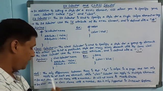 Id Selector and Class Selector in CSS | CSS Selectors | CSS Tutorial | CLASS-23 | HTML | Telugu