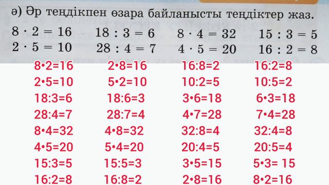 Математика 2 сынып 77 сабақ Көбейту мен бөлу - өзара кері амалдар. 2 сынып Математика 77 сабақ