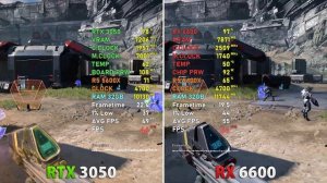 RTX 3050 vs RX 6600 // Test in 9 Games
