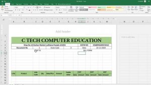 How to create GST tax invoice in Microsoft excel, One click save and print