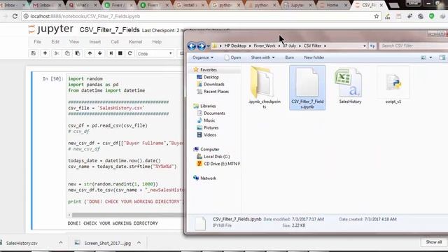 CSV filter script with python pandas