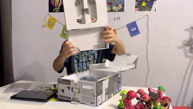 Распаковка приставки ниндендо свитч в стиле Splatoon_3 #nintendoswitch #splatoon3 OLED MODEL