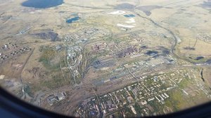 Вид Орска из самолёта