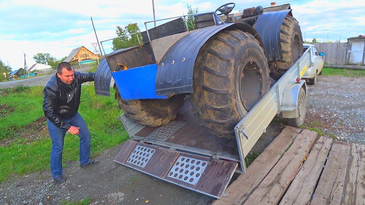 Одноосный прицеп для перевозки болотохода / Обзор прицепа ЛАВ / Прицеп ВЕКТОР смотреть онлайн