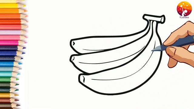 Как нарисовать бананы! How to draw a bananas! Сурет салу банан! Banan chizish!