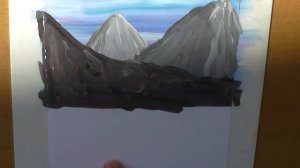 Как нарисовать горы и море