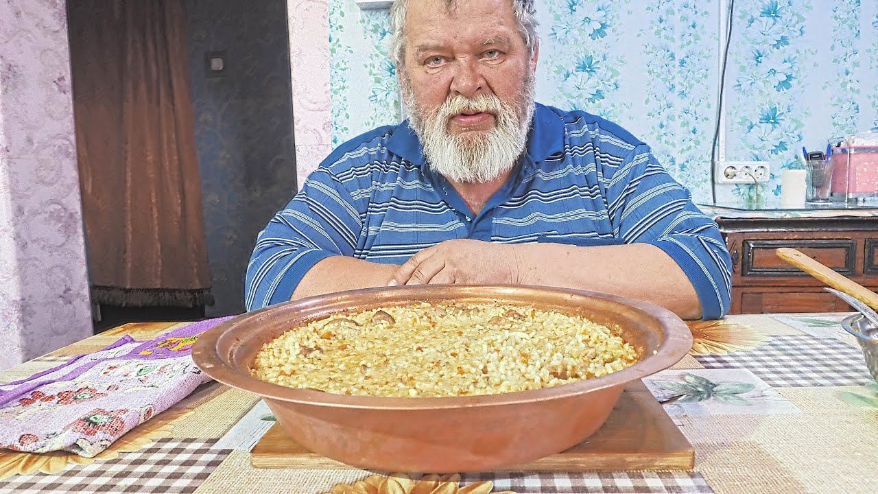 Люблю готовить плов в медной сковороде, а пригорает он или нет, я вам покажу в видео