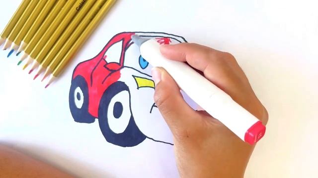 Молния Маккуин.Тачки.Рисуем с детьми. смотреть онлайн