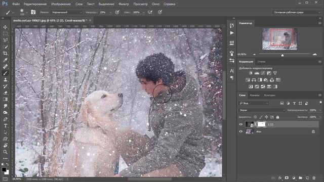 Как создать реалистичный снег в Фотошопе (Photoshop) ? смотреть онлайн