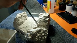 Создание гор и камней на диораме 3 часть.
