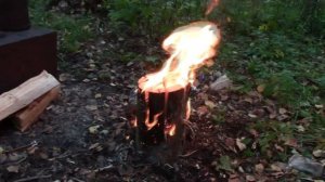 Финская свеча или индейский факел как вскипятить чайник!!!!