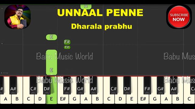 How to play Unnaal Penne Dharala Prabhu Song #bmw #babumusicworld EASY LEARNING MUSIC NOTES PIANO смотреть онлайн
