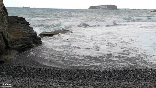 Весна в бухте Соболь, Шум моря, Владивосток.