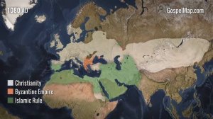 Анимированная карта распространение религий