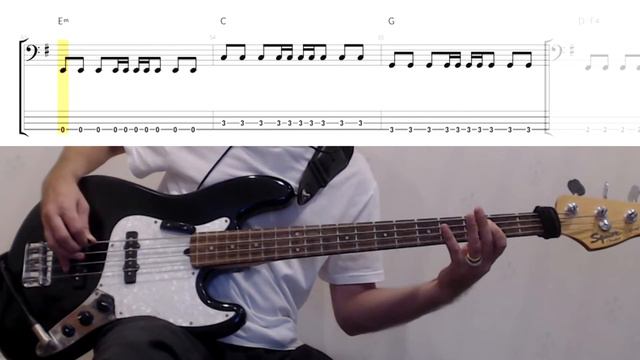 Zombie by The Cranberries - Bass Cover (tablature & notation included)