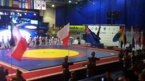 America at the Flag Ceremony- World SAMBO Championship