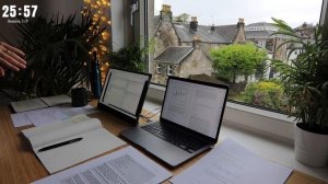 9 HOUR STUDY WITH ME | Background noise, 10-min Break, No music, Study with Merve