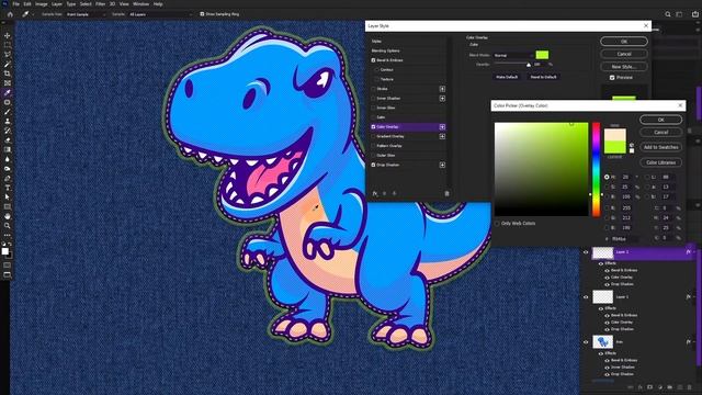 How to make stitch embroidery effect in photoshop | Photoshop tutorial to Embroider | Stitch effect